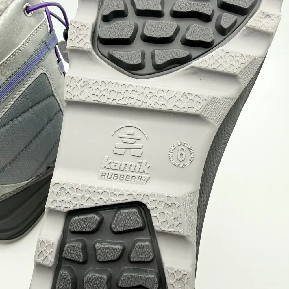 Kamik Kids Maxx Winter Boots US 6 EU 38 Gray Waterproof EUC